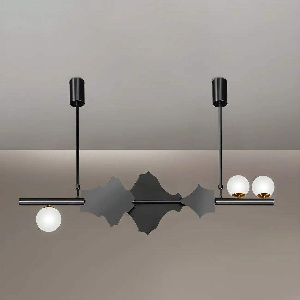 Applique murale abstraite moderne en métal doré à 3/4 lumières