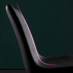 Ensemble de 2 chaises de salle à manger de style industriel moderne avec revêtement en cuir