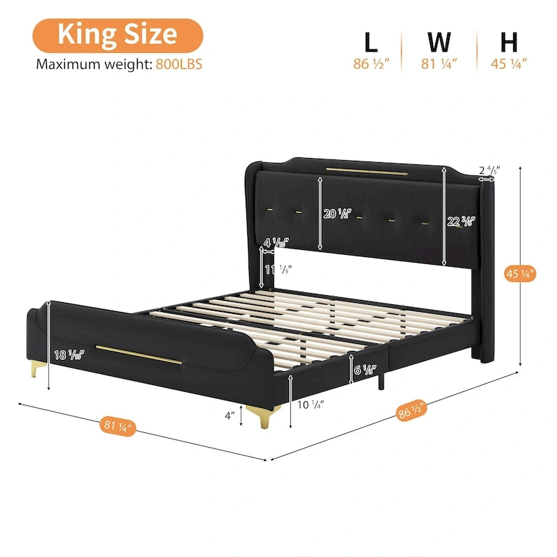 Lit rembourré moderne en cuir PU Uphou par Christopher Knight Home