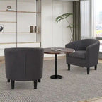 Fauteuil crapaud classique avec revêtement en tissu doux en polyester, repose-pieds inclus