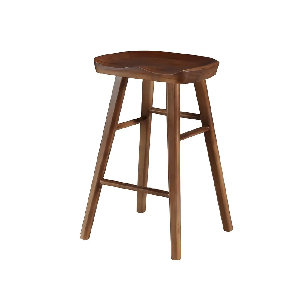Tabourets de bar industriels en bois sans dossier, hauteur comptoir