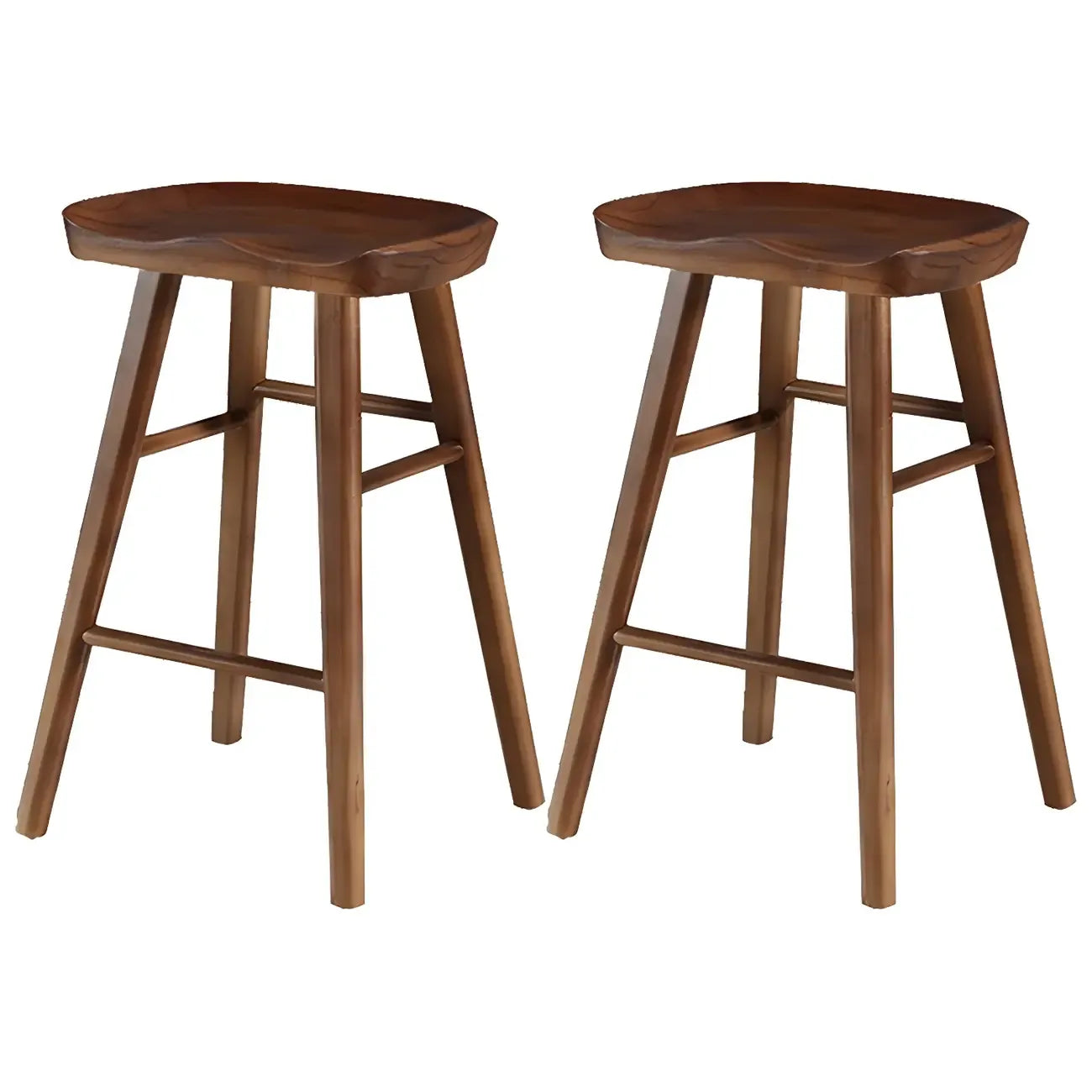 Tabourets de bar industriels en bois sans dossier, hauteur comptoir