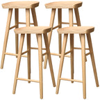 Tabourets de bar industriels en bois sans dossier, hauteur comptoir
