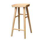 Tabourets de bar industriels en bois sans dossier, hauteur comptoir