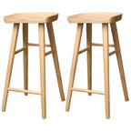 Tabourets de bar industriels en bois sans dossier, hauteur comptoir
