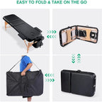 Table de massage portable de 84 pouces de long avec housse de transport