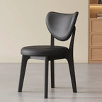 Chaise de salle à manger moderne sans accoudoirs à oreilles en similicuir
