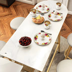Table haute Glam Stone en métal doré