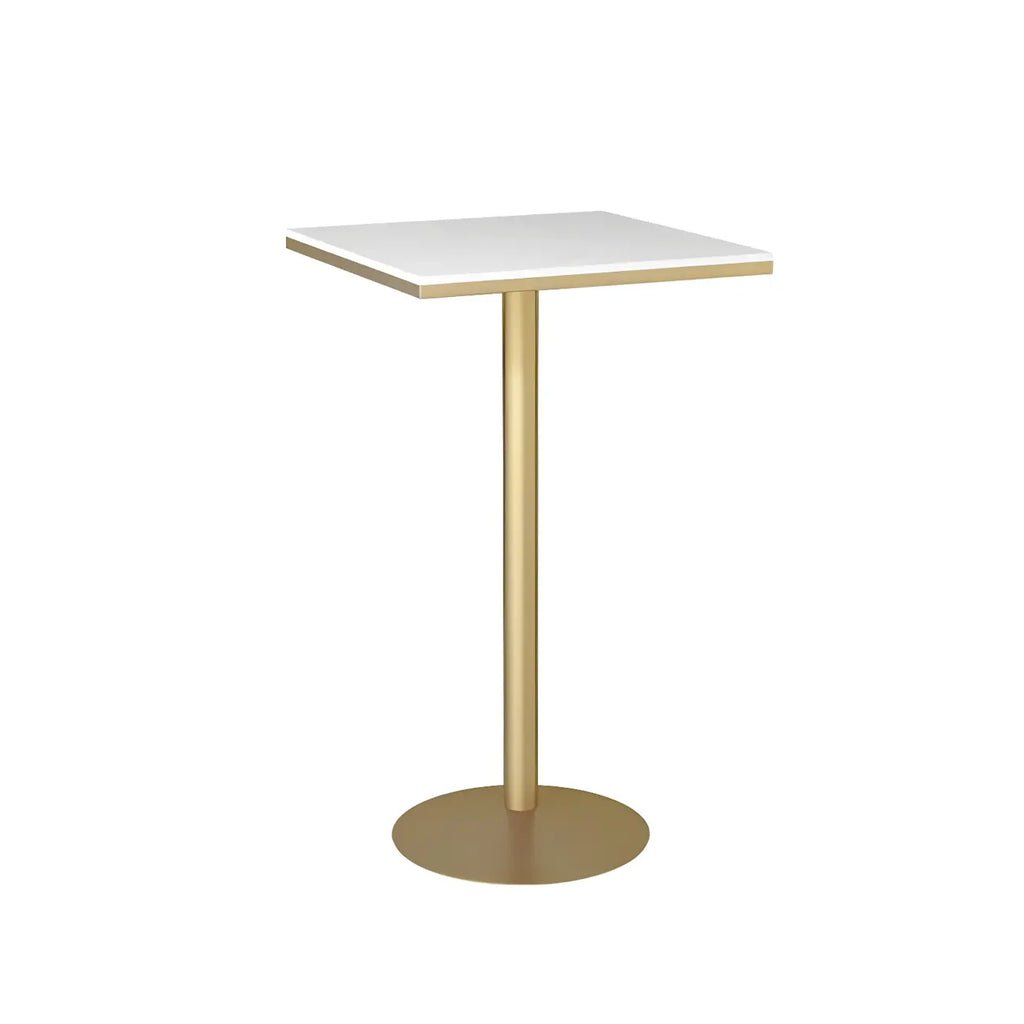 Table de bar élégante en marbre nordique avec piètement en métal doré