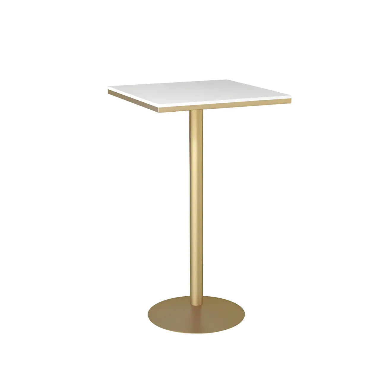 Table de bar élégante en marbre nordique avec piètement en métal doré