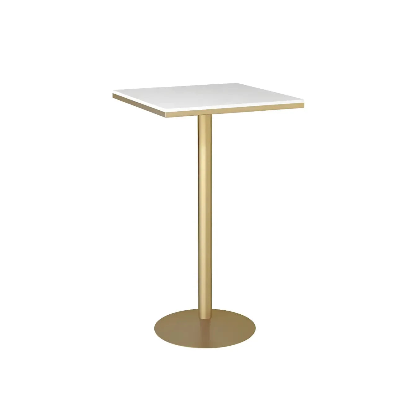 Table de bar élégante en marbre nordique avec piètement en métal doré
