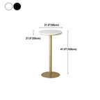 Table de bar élégante en marbre nordique avec piètement en métal doré