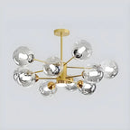 Lustre Sputnik moderne en cristal de verre et LED