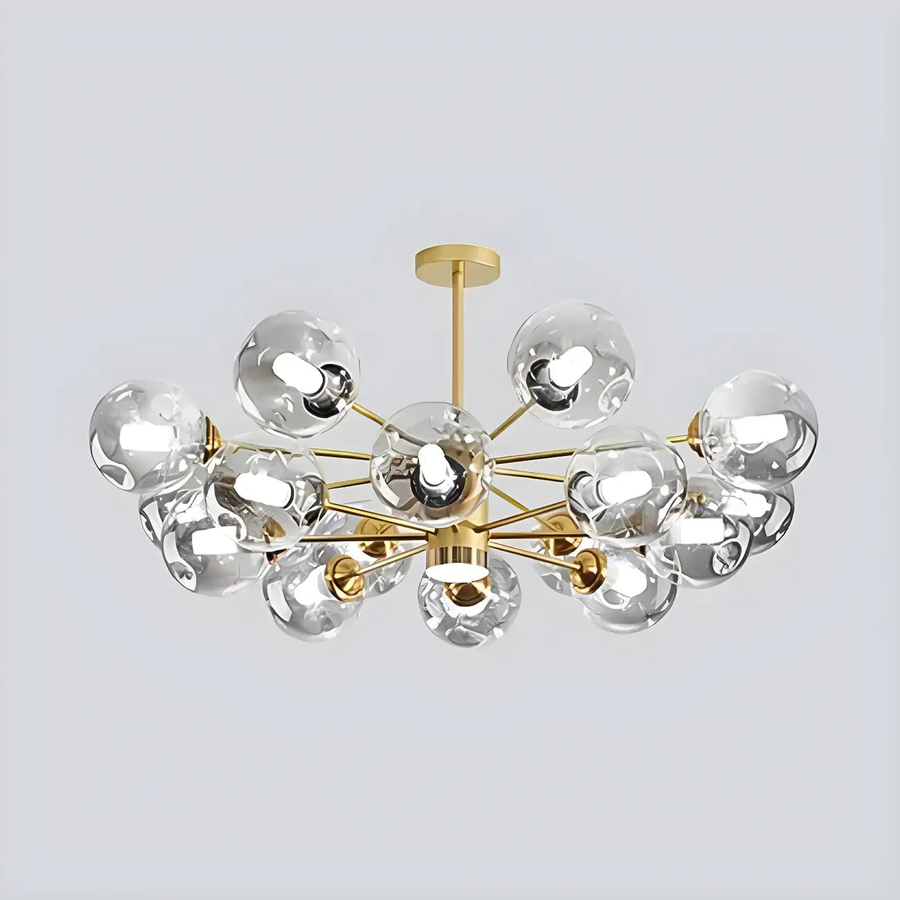 Lustre Sputnik moderne en cristal de verre et LED