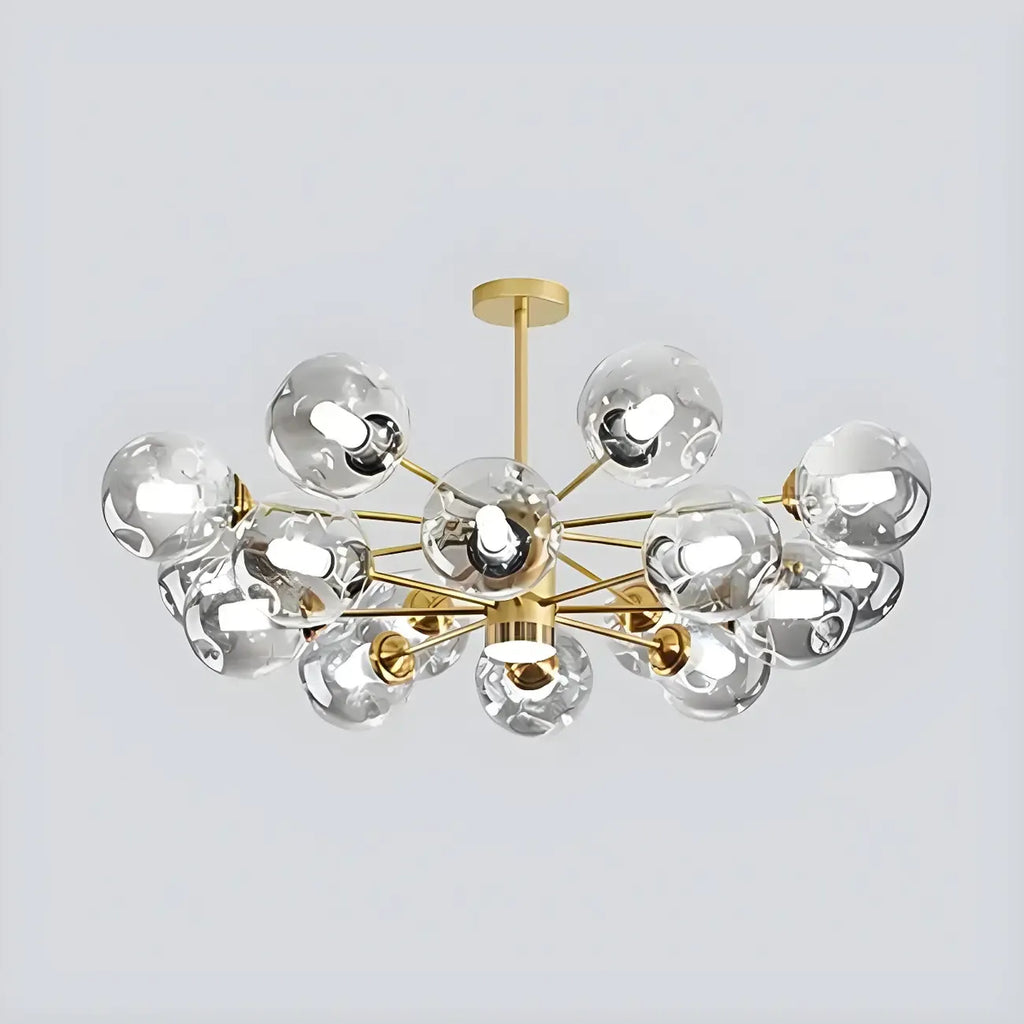 Lustre Sputnik moderne en cristal de verre et LED
