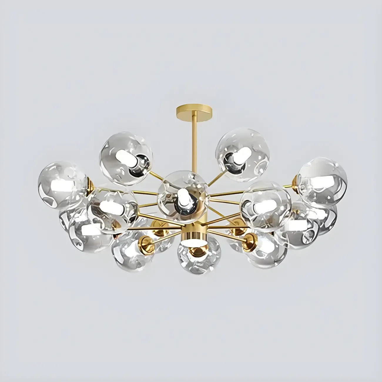 Lustre Sputnik moderne en cristal de verre et LED