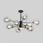 Lustre Sputnik moderne en cristal de verre et LED