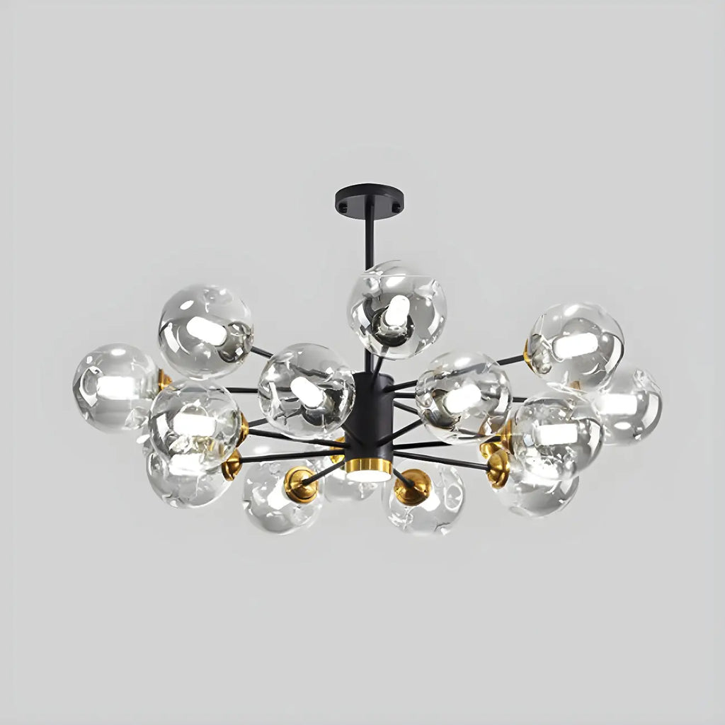 Lustre Sputnik moderne en cristal de verre et LED