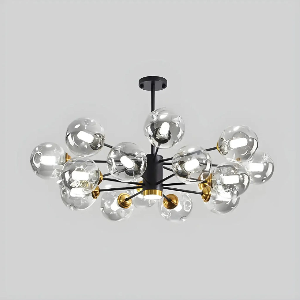 Lustre Sputnik moderne en cristal de verre et LED
