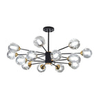 Lustre Sputnik moderne en cristal de verre et LED