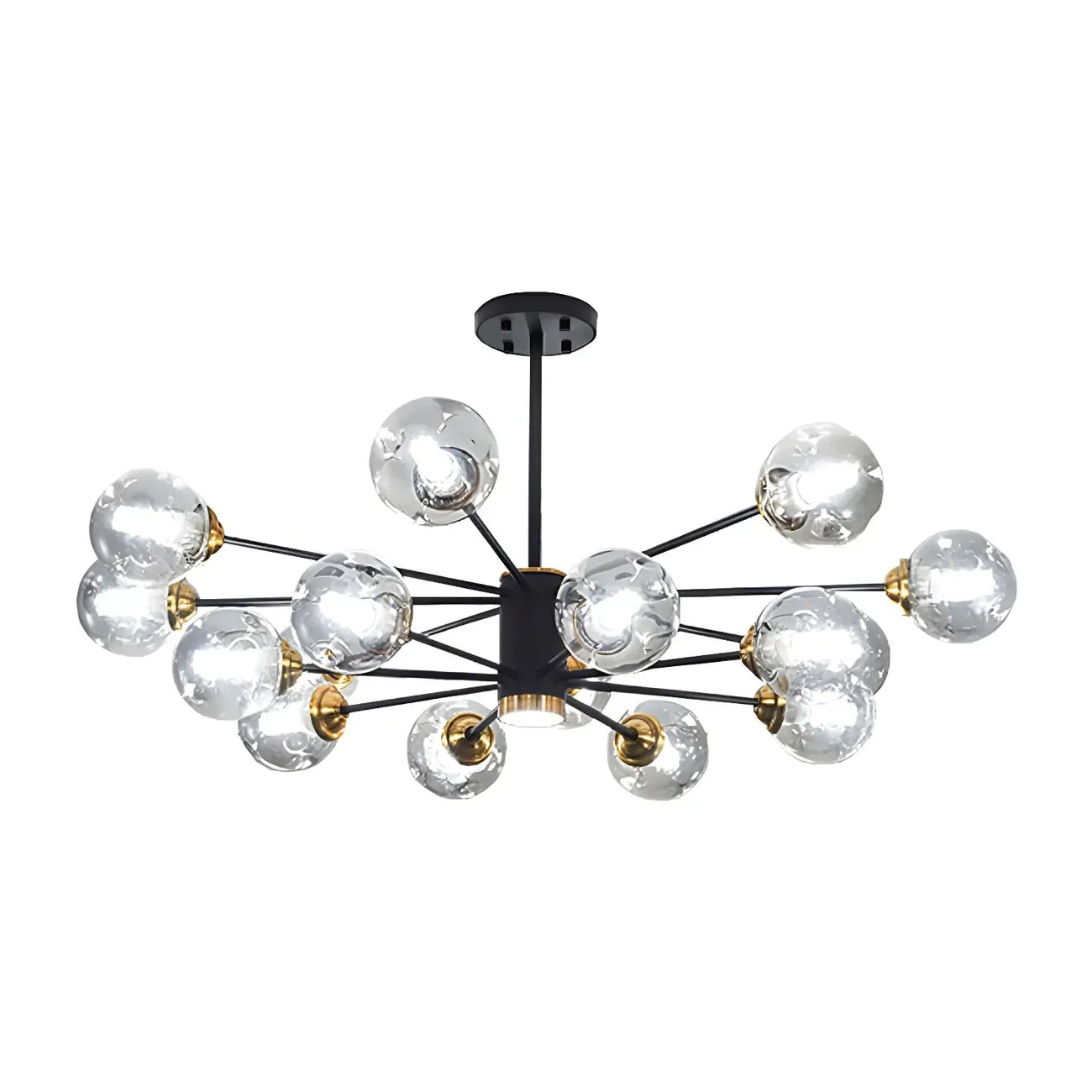 Lustre Sputnik moderne en cristal de verre et LED