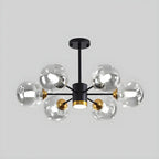 Lustre Sputnik moderne en cristal de verre et LED
