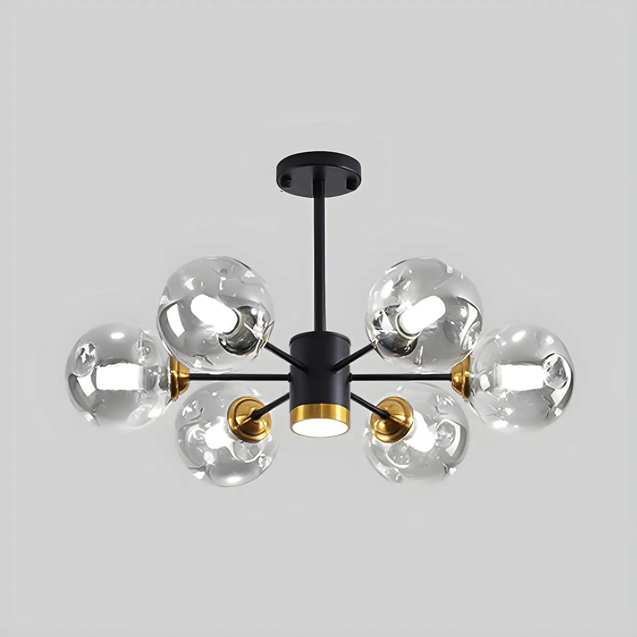 Lustre Sputnik moderne en cristal de verre et LED