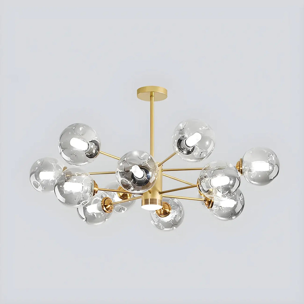Lustre Sputnik moderne en cristal de verre et LED