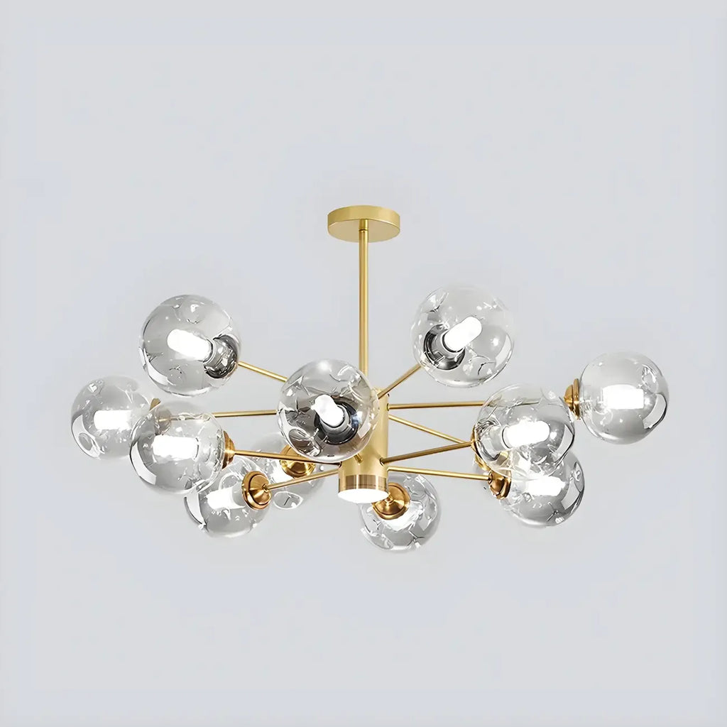 Lustre Sputnik moderne en cristal de verre et LED