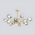 Lustre Sputnik moderne en cristal de verre et LED