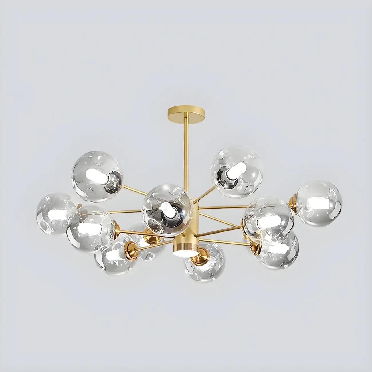 Lustre Sputnik moderne en cristal de verre et LED