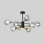 Lustre Sputnik moderne en cristal de verre et LED