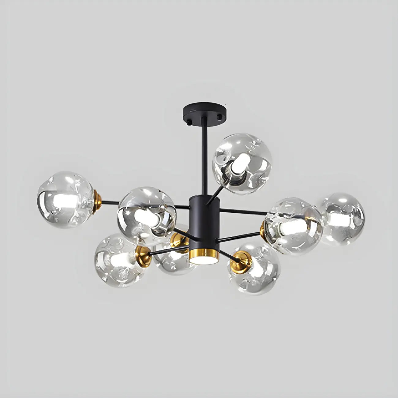 Lustre Sputnik moderne en cristal de verre et LED