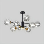 Lustre Sputnik moderne en cristal de verre et LED