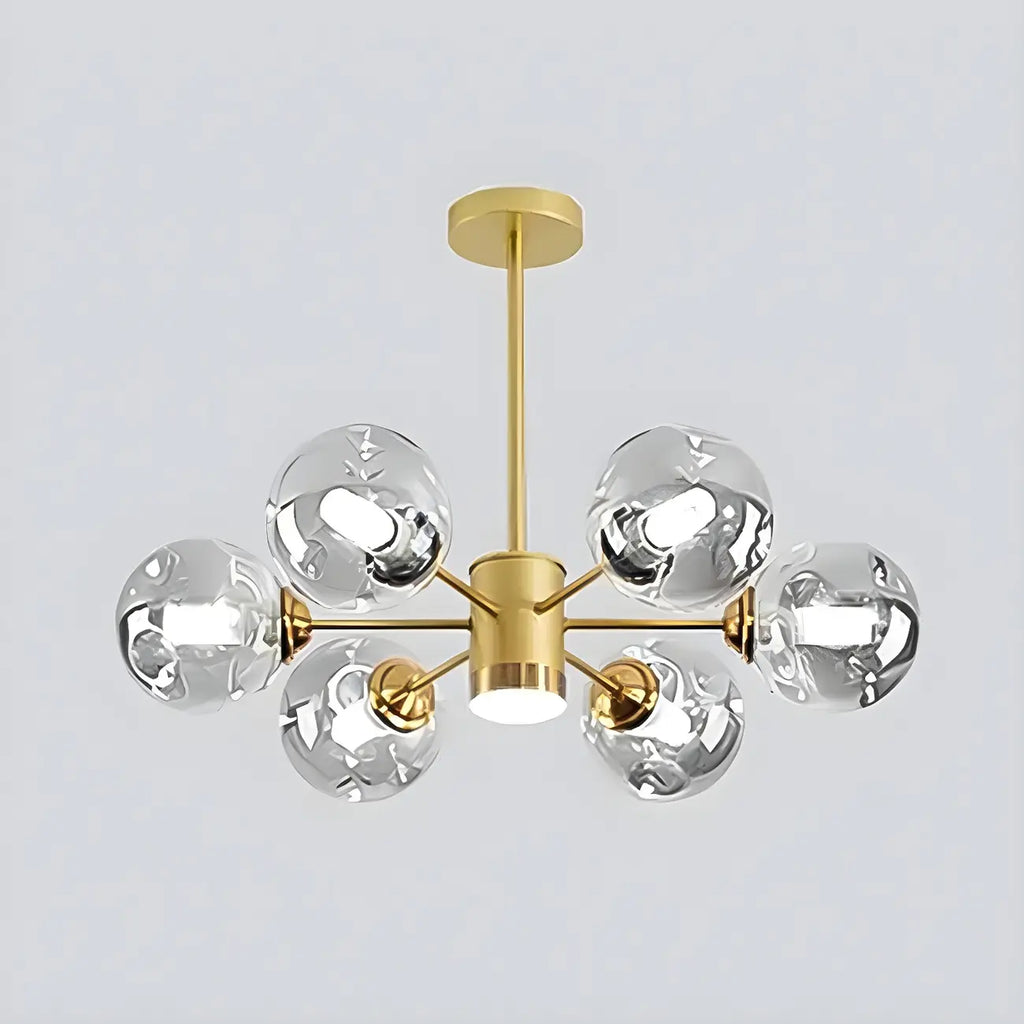 Lustre Sputnik moderne en cristal de verre et LED