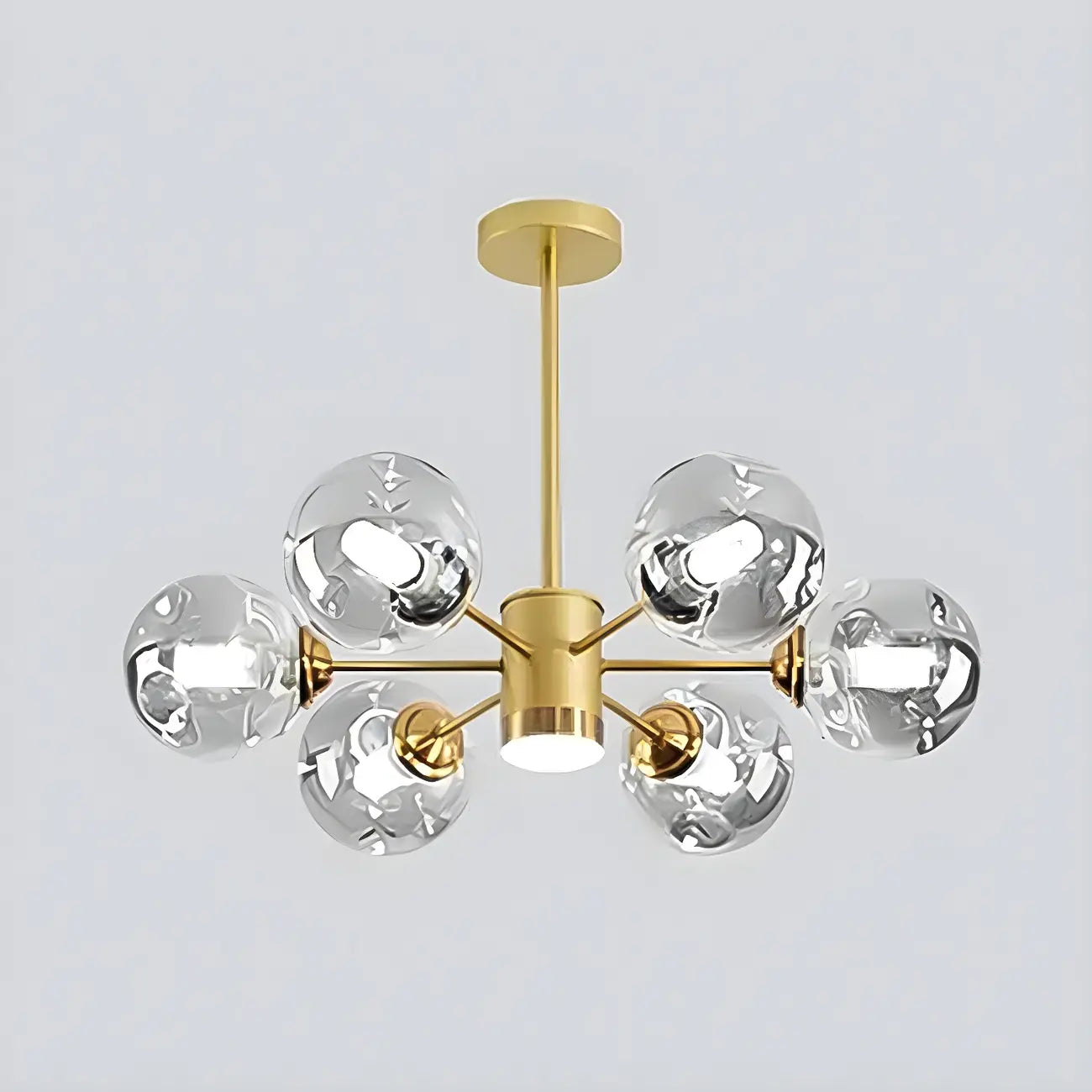 Lustre Sputnik moderne en cristal de verre et LED