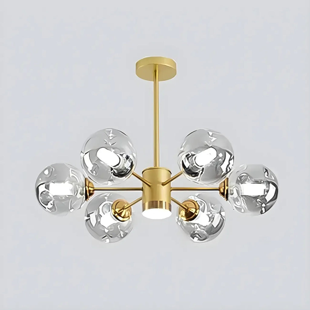 Lustre Sputnik moderne en cristal de verre et LED
