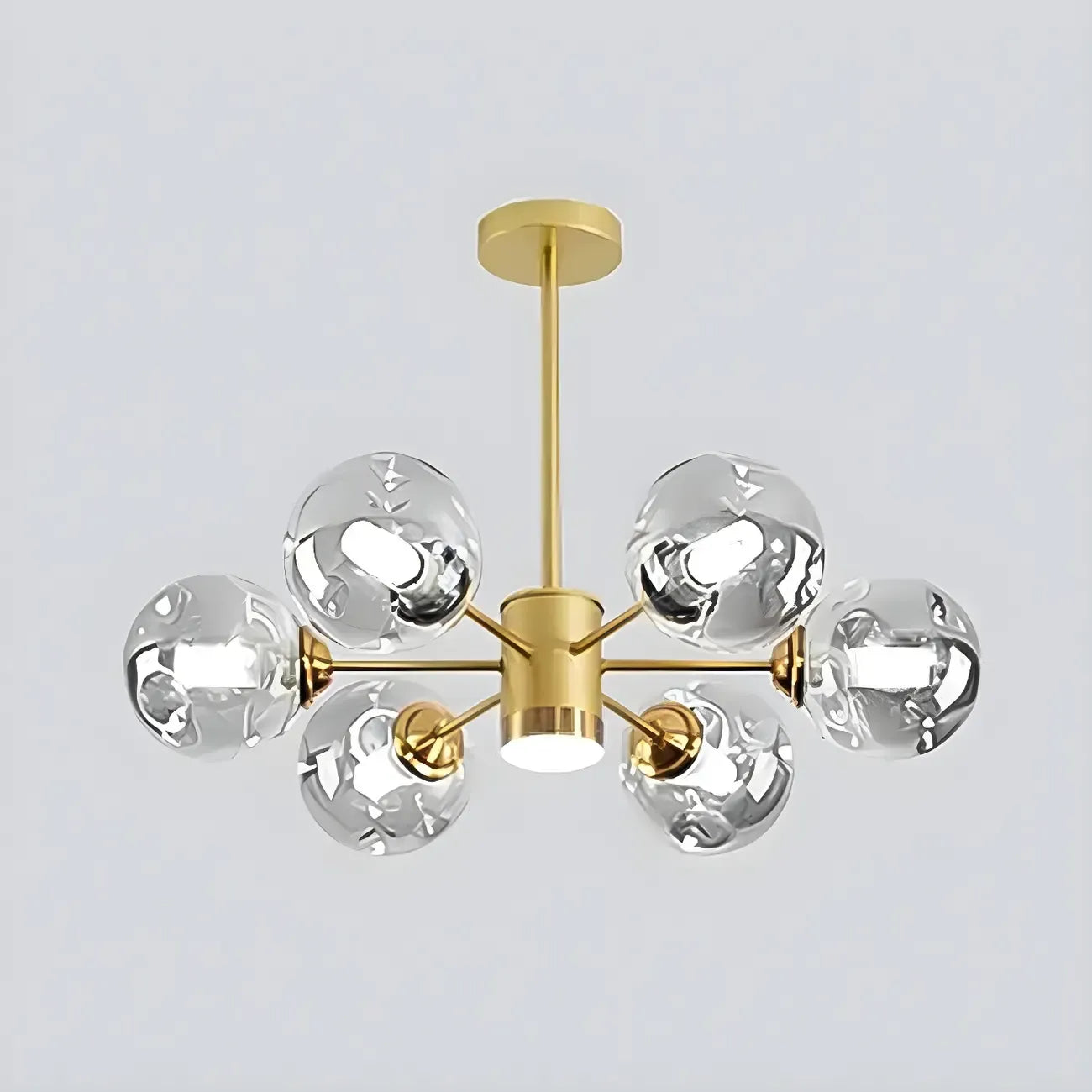 Lustre Sputnik moderne en cristal de verre et LED