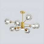 Lustre Sputnik moderne en cristal de verre et LED