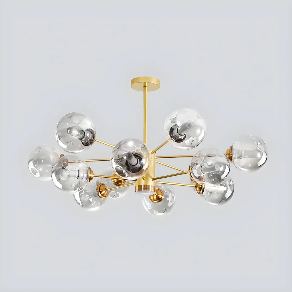 Lustre Sputnik moderne en cristal de verre et LED