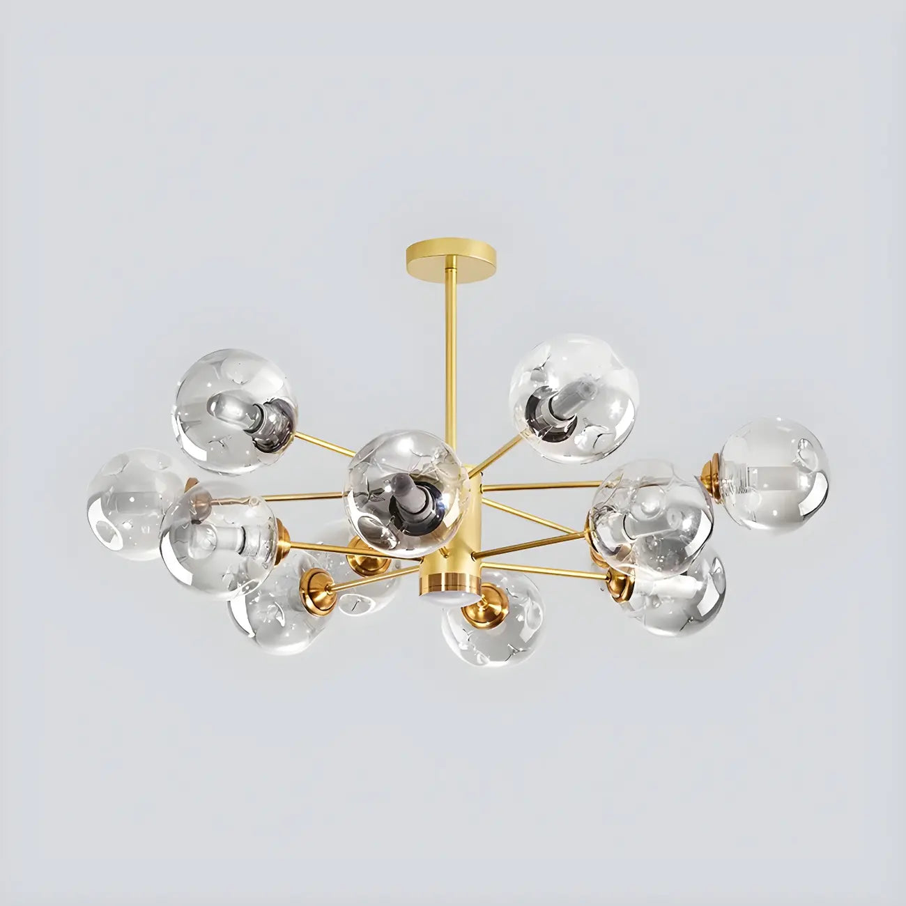 Lustre Sputnik moderne en cristal de verre et LED