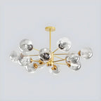 Lustre Sputnik moderne en cristal de verre et LED
