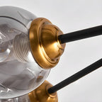 Lustre Sputnik moderne en cristal de verre et LED