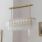Suspension moderne en laiton et verre pour îlot de cuisine