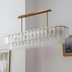Suspension moderne en laiton et verre pour îlot de cuisine