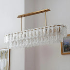 Suspension moderne en laiton et verre pour îlot de cuisine