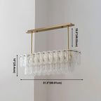 Suspension moderne en laiton et verre pour îlot de cuisine