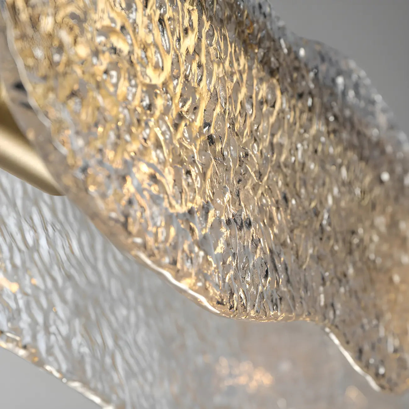 Lampada a sospensione lineare regolabile dorata in vetro per cucine