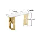 Tables de bar glamour dorées avec plateau en bois et étagère en métal
