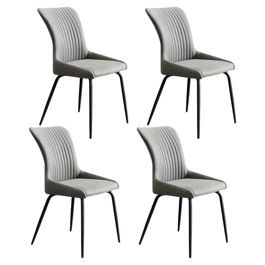 Chaises de cuisine/salle à manger industrielles gris foncé sans accoudoirs